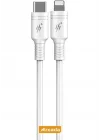 Azeada 27W Type-C to Lighting ile Uyumlu Şarj ve Data Kablosu 1m Beyaz PD-B82İB (Beyaz, Type-C to Lighting)