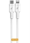 Azeada 27W Type-C to Lighting ile Uyumlu Şarj ve Data Kablosu 1m Beyaz PD-B82İB (Beyaz, Type-C to Lighting)