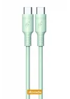 Azeada 60W Type-C to Type-C Şarj ve Data Kablosu 1m Yeşil PD-B82AY(Yeşil, Type-C to Type-C)