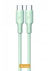Azeada 60W Type-C to Type-C Şarj ve Data Kablosu 1m Yeşil PD-B82AY(Yeşil, Type-C to Type-C)