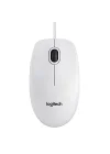 B100 Optik USB Kablolu Mouse, Sağ ve Sol Elle Kullanıma Uygun, Windows, Linux ve Mac ile Uyumlu, Beyaz