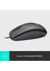 B100 Optik USB Kablolu Mouse, Sağ ve Sol Elle Kullanıma Uygun, Windows, Linux ve Mac ile Uyumlu, Siyah