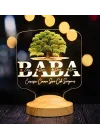 Babalar Günü Hediyesi, Babaya Hediye, Baba, Evimizin Çınarı Hediyesi, Renkli İsim Yazılı Kişiye Özel 3D Led Lamba