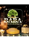 Babalar Günü Hediyesi, Babaya Hediye, Baba, Evimizin Çınarı Hediyesi, Renkli İsim Yazılı Kişiye Özel 3D Led Lamba