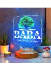Babalar Günü Hediyesi, Babaya Hediye, Baba, Evimizin Çınarı Hediyesi, Renkli İsim Yazılı Kişiye Özel 3D Led Lamba