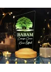 Babaya Hediye, Babalar Günü Hediyesi, Babama Hediye, Çınar Ağacı Figürlü Renkli Led Lamba Totem Şeklinde