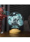 Babaya Hediye Motosiklet Racing, Babalar Günü Hediyesi Motor Hayranına 3D Led Lamba