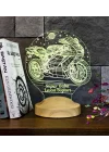 Babaya Hediye Motosiklet Racing, Babalar Günü Hediyesi Motor Hayranına 3D Led Lamba