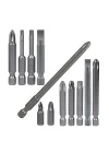 Badem10 Klytek Matkap Bits Uç Vidalama Ucu Düz Yıldız Torx Uç (12 PARÇA)