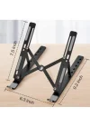 BakGelAl 7 Kademeli Ayarlı Katlanabilir Laptop Tablet Standı Siyah