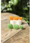 Ball Mini Üçlü Sukulent Mum Kalıbı (Silikon)