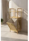 Bambu ECO-LITE BASIC Kirli Sepetli 2 Raflı Banyo Düzenleyici Çamaşır Sepeti DB-0031