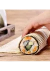 Bambu Sushi Sarma Hasırı 24x24 cm | Doğal Bambu Sushi Mat | Sushi Maker için Rulo Sarma Matı | Evde Sushi Yapımı İçin Pratik Mutfak Aleti