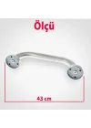 Banyo Tutunma Barı 40 cm Paslanmaz Çelik Vidalı Duvar Tipi Destek Barı Engelli Güvenlik Tutacağı