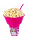 Barbie Lisanslı Cips ve Mısır Kovalı Pipetli Bardak