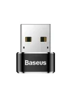 Baseus, Bilgisayar/Telefon Mini Hub Adaptörü, Siyah, 3A, Giriş: USB Type A 2.0, Çıkış: USB Type C,Seyahat Boy, Hafif