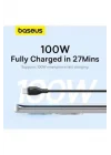 Baseus Pudding Hızlı Şarj Özellikli Type-C to Type-C 100W Kablo 1.2m
