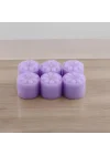 Baton Mum Mini 6lı Mor Renk Silindir Dekoratif Mumu Kandil Hediyelik Fitilli Mumlar Şamdan Kokusuz