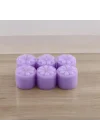 Baton Mum Mini 6lı Mor Renk Silindir Dekoratif Mumu Kandil Hediyelik Fitilli Mumlar Şamdan Kokusuz