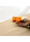 Baton Mum Mini 6lı Turuncu Silindir Dekoratif Mumu Kandil Hediyelik Fitilli Mumlar Şamdan Kokusuz