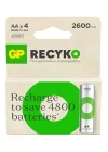 Batteries ReCyko 2600 AA Kalem Ni-MH Şarjlı Pil, 1.2 Volt, 4lü Kart