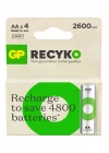 Batteries ReCyko 2600 AA Kalem Ni-MH Şarjlı Pil, 1.2 Volt, 4lü Kart