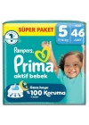 Bebek Bezi Aktif Bebek Süper Paket 5 Beden 46 Adet