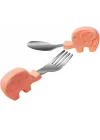 Bebek Filli Yemek Kısa Saplı Çocuk Paslanmaz Çelik Çatal Kaşık Pembe