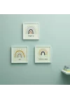Bebek Odasına Özel Minimal Gökkuşağı Tasarımlı Çerçeve