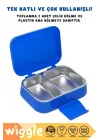 Bento 1030ml Lunchbox Sonic Lisanslı Tek Katlı 2 Bölmeli Paslanmaz Çelik Sefer Tası Yemek Kutu