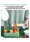 Bento 1100ml Lunchbox Tek Katlı 2 Bölmeli Paslanmaz Çelik Sefer Tası Yemek Kutusu (Yeşil)