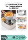 Bento 2000ml Lunchbox 2 Katlı 3 Bölmeli Mini Kaseli Çelik Sefer Tası Yemek Kutusu (Lacivert-Sarı)