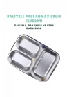 Bento 750ml Lunchbox Sevimli Dostlar Tek Katlı 3 Bölmeli Paslanmaz Çelik Sefer Tası Yemek Kutusu (Pembe Unicorn)