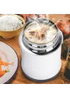 Bentopia Paslanmaz Çelik Yemek Termosu - 560 ml- Bebek Mama Saklama Termosu (Beyaz)