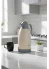 Bernardo Grandio Çelik Termos Krem 2 Litre