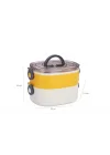 Beslenme Kutusu İki Katlı - Paslanmaz Çelik - 1900ml Yeni Nesil Beslenme Kabı Lunch Box (Mavi)
