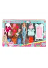 Mey İthalat® 02259 Cindy Doll Dolaplı Bebek Oyun Seti -Oyuncak