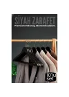Mey İthalat® 10lu Lüks Siyah Elbise Ceket Askısı - Ergonomik & Kaymaz Plastik Askı Seti -  Ahşap Görünümlü