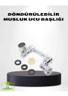 Mey İthalat® 1080° Dönebilen Musluk Ucu – Su Tasarruflu, Esnek ve 360° Çift Eksenli Başlık