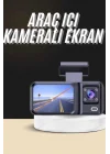 Mey İthalat® 1080p Sürüş Kaydedici 2 İnç Araç Araba Ön İç Arka DVR IPS Ekran