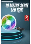Mey İthalat® 10M Şerit Led İç Mekan Renkli Rgb Şerit Led Kumandalı