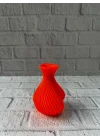 Mey İthalat® 11 cm Turuncu Kalp Formlu Mini Vazo Estetik Dekoratif Obje