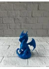 Mey İthalat® 12 cm Mavi Ejderha Figürü Koleksiyonluk Dekoratif Biblo