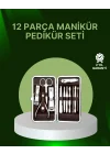Mey İthalat® 12 Parçalık Özel Deri Çantalı Kişisel Bakım Seti