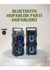 Mey İthalat® 1200 mAh Şarjlı LED Işıklı Bluetooth Hoparlör – FM Radyolu, Hafıza Kart Destekli