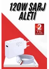 Mey İthalat® 120W Şarj Aleti Hızlı Çift Turbo Şarj Aleti Seti Beyaz