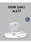 Mey İthalat® 120W Süper Hızlı Şarj Adaptörü – Type-C Kablo Dahil, Yüksek Voltaj Korumalı
