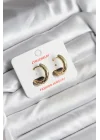 Mey İthalat® 14K Gold Renk Kaplama CM Kadın Küpe