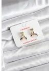 Mey İthalat® 14K Gold Renk Kaplama CM Kadın Küpe