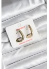 Mey İthalat® 14K Gold Renk Kaplama CM Kadın Küpe